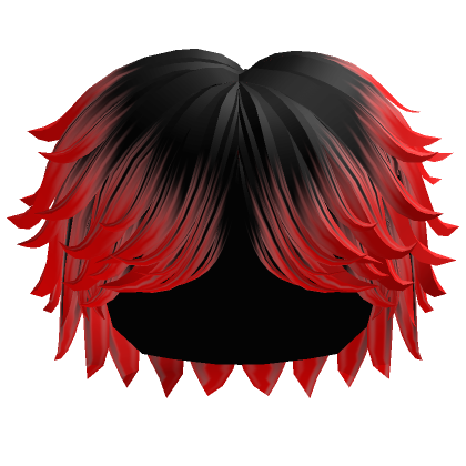 Red and Black Messy Boy Hair