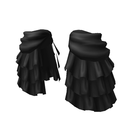 Ruffled Bustle Accents in Black's Code & Price - RblxTrade