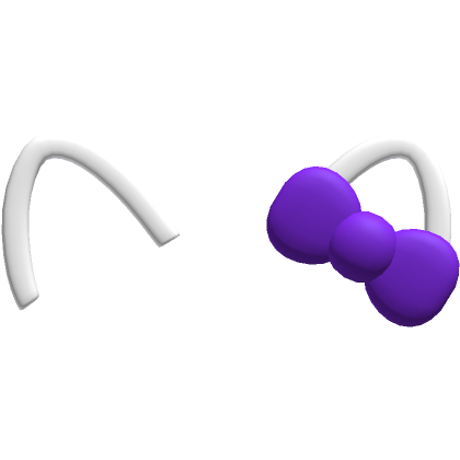 Roblox Item Kawaii Kitty Ears with Purple Bow