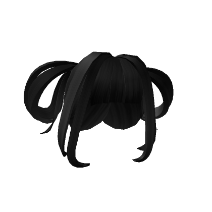 Roblox Item Black Double Looped Pigtails