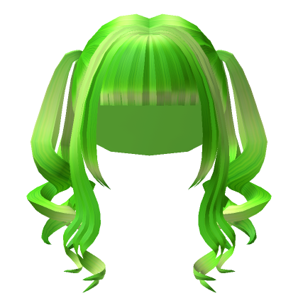Roblox Item Green Curly Pigtails