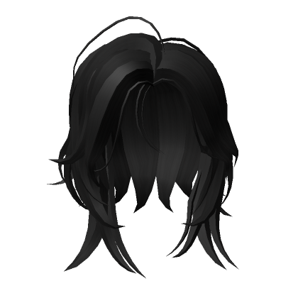 Black Emo Layered Hair's Code & Price - RblxTrade