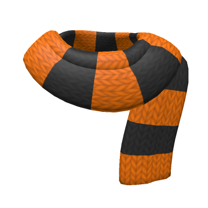 Roblox Item Orange and Black Knit Scarf (1.0)