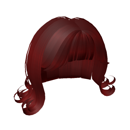 Roblox Item Cute Curly 80s Hair in Red