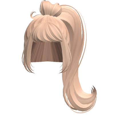 Preppy Long Lush Wavy Glam Girl Hair (Beige) - Roblox