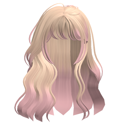 Flowy Natural Wavy Anime Messy Hair Cotton Candy - Roblox