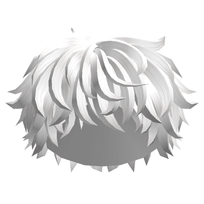 White Fluffy Curly Boy Hair
