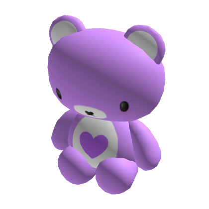 Roblox Item Purple Kawaii Bear Plushie