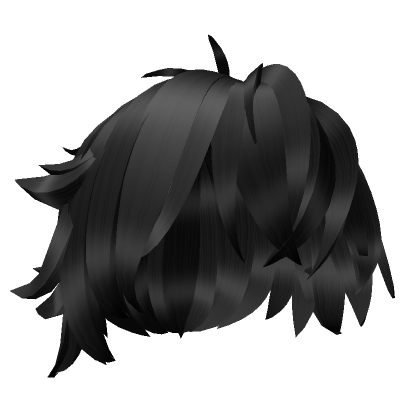 Messy Wavy Anime Hair Black | Roblox Item - Rolimon'S