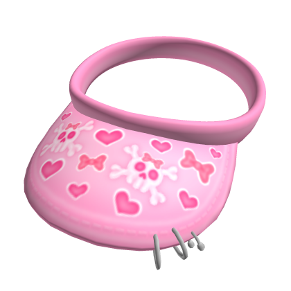 Roblox Item Goth Visor with Stickers - pink