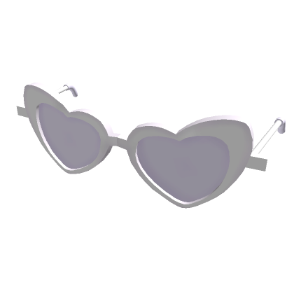 White heart glasses store