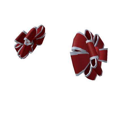 Roblox Item Festive Ribbons (Red/Silver)