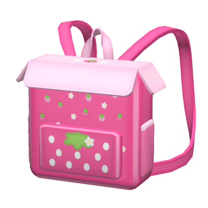Roblox Item Kawaii Strawberry Pink School Backpack