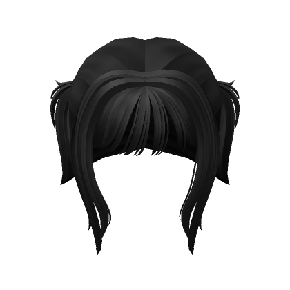 Adorable Mini Pigtails Black w/ bangs | Roblox Item - Rolimon's