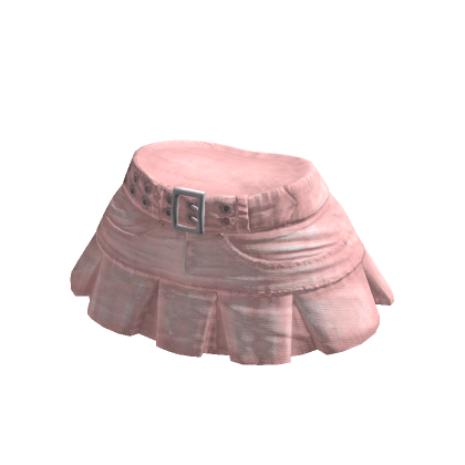 Ruffled Denim Mini Skirt Pink Roblox