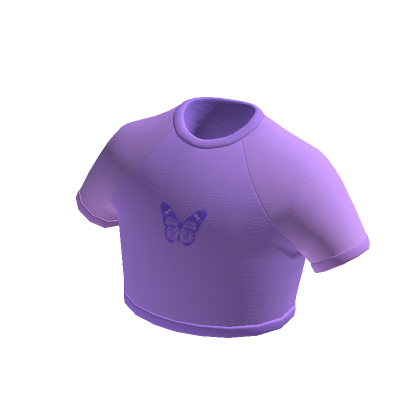 🦋 Butterfly Crop top Shirt - Purple's Code & Price - RblxTrade