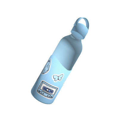 Blue Preppy Water Bottle