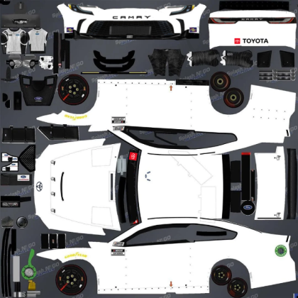Nascar Toyota Camry 2024 template