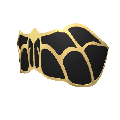 Roblox Item Black & Gold Ornate Blindfold
