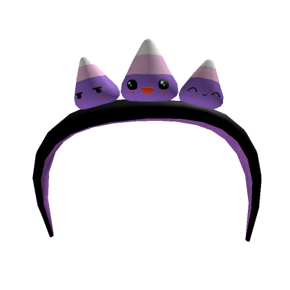 Roblox Item Kawaii Purple Candy Corn Halloween Headband