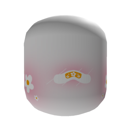 Roblox Item Cute Flower Face With Bandage (Orange)