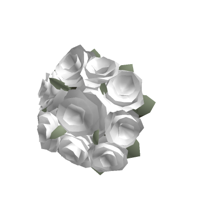 Roblox Item Holdable White Valentines Flower Bouquet