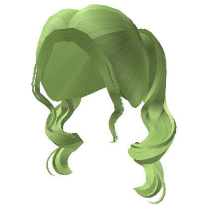 Roblox Item Sweet Wavy Pigtails in Green