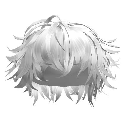 White Messy Anime Hair's Code & Price - RblxTrade