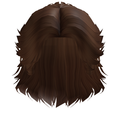 Roblox Item Layered Messy Mullet in Brown