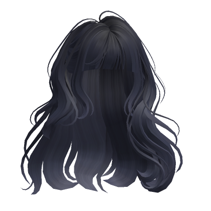 Adorable Long Wavy Hair(Blue Black) | Roblox Item - Rolimon's
