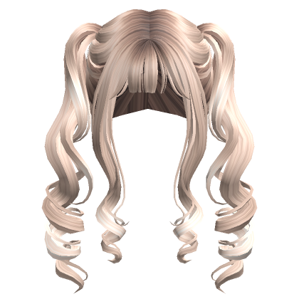 Anime Curled Pigtails(Platinum Blonde) | Roblox Item - Rolimon's