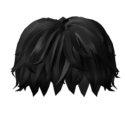 Messy Emo Fluffy Y2K Guy's Short Hair in Black | Roblox Item - Rolimon's