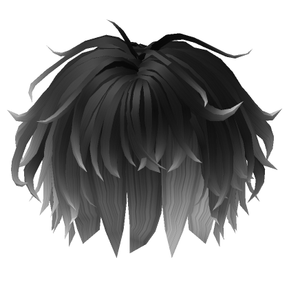 Fluffy Messy Soft Hair - Black to White | Roblox Item - Rolimon's