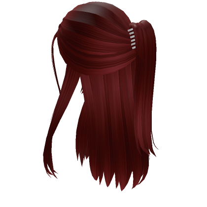 Roblox Item Red Cute Buckled Ponytail