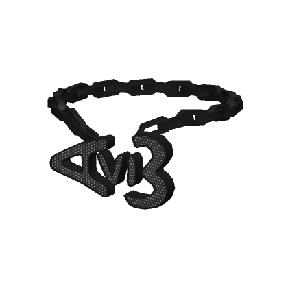Roblox Item Avi Heart Chain (Black)