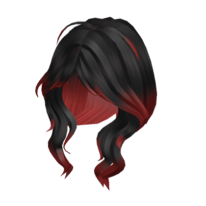 Black and Red  Black hair roblox, Free girl, Girl hairstyles