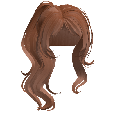 Ginger Elegant Wavy Long High Ponytail w Bangs | Roblox Item - Rolimon's