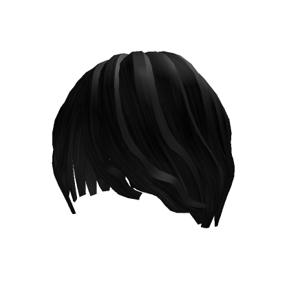 Roblox Item hair with bangs on face - black