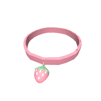 Roblox Item Pink Strawberry Necklace 3.0