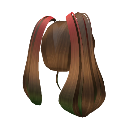 Roblox Item Christmas Double Pigtails Brown