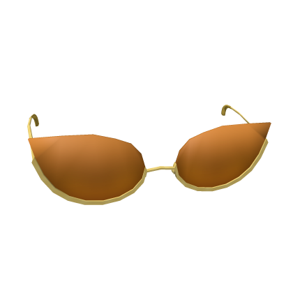 Roblox Item Aesthetic Low-Frame Sunglasses - Bronze & Gold