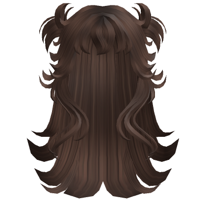 Cute Curly Pigtails Aesthetic Hair Brown's Code & Price - RblxTrade