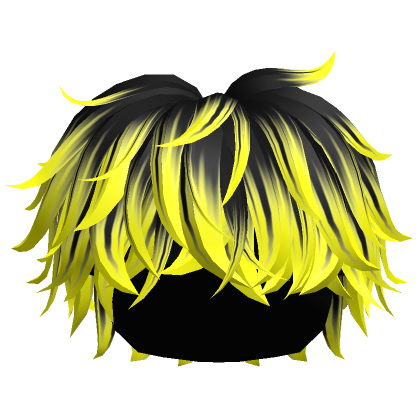 emo yellow messy boy anime hair
