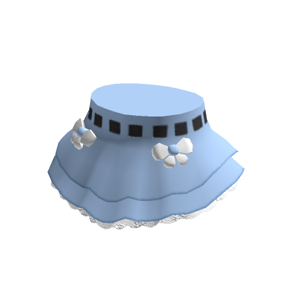 🍀Layered Ruffle Mini Skirt w Lace - Sky Blue | Roblox Item - Rolimon's