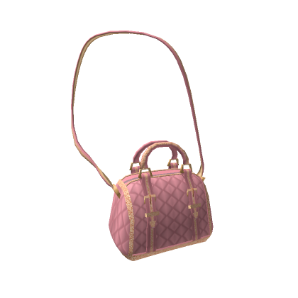 Roblox Item Glittering Gold Mini Lux Bag in Rose Pink
