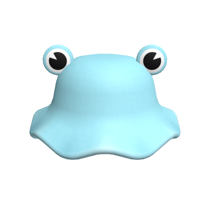 Roblox Item Cute Frog Hat - Baby Blue