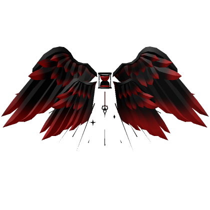 Roblox Item Hourglass Black&Red Wing