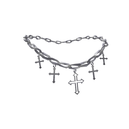 Roblox Item Silver Cross Necklace 3.0