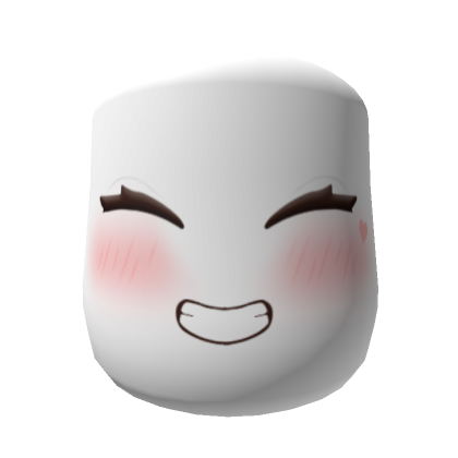 ୨୧ cute shy happy kawaii blush face - Roblox