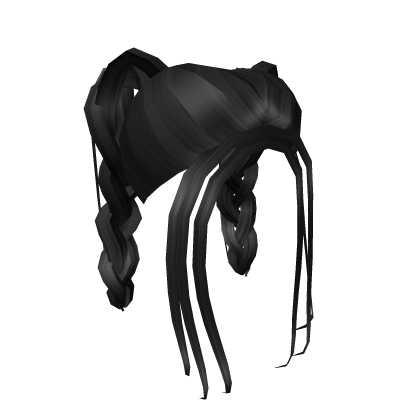 Roblox Item Braided Pigtails In Black